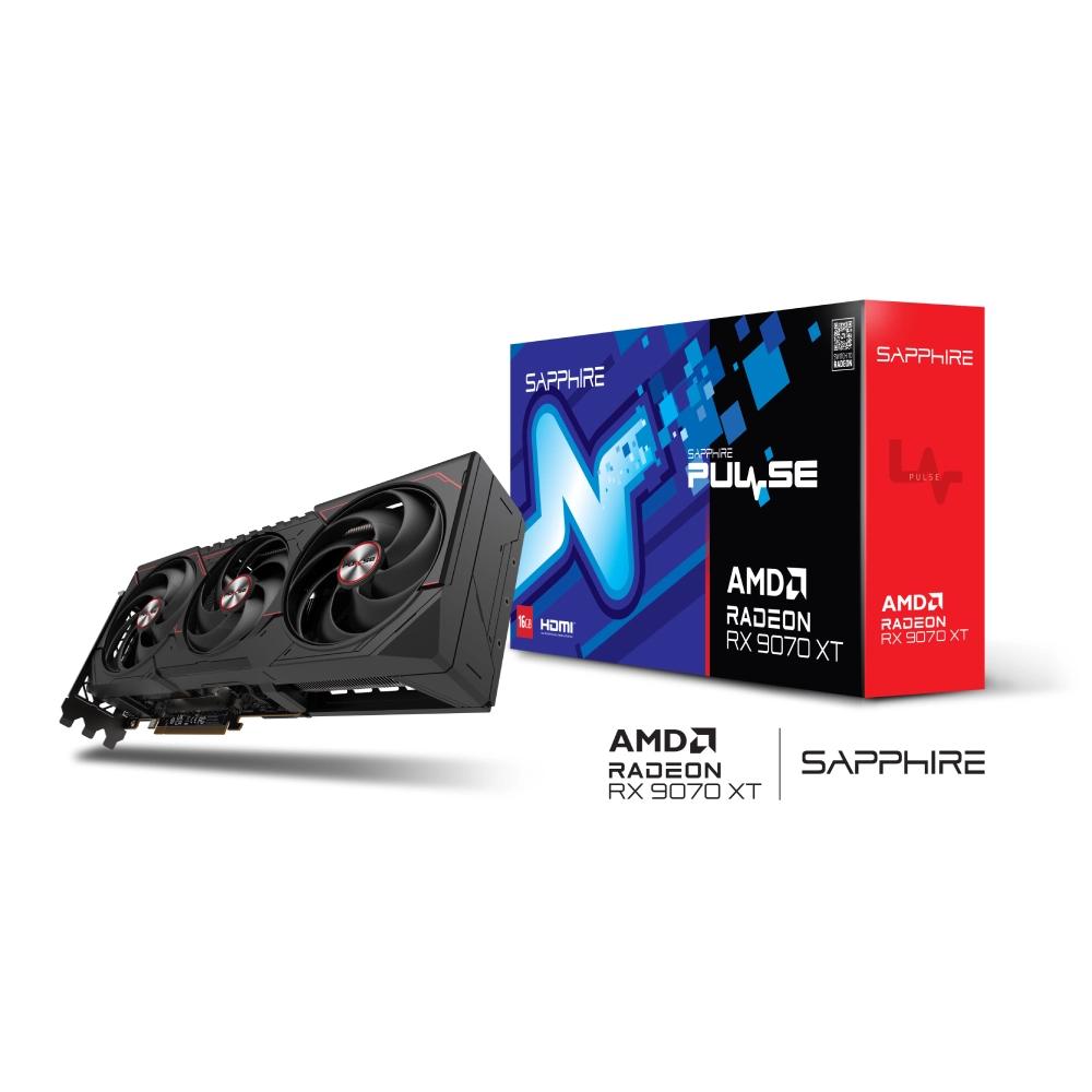 Sapphire Graphic Card Pulse RX 9070 16GB DDR6 XT Triple Fan view 8